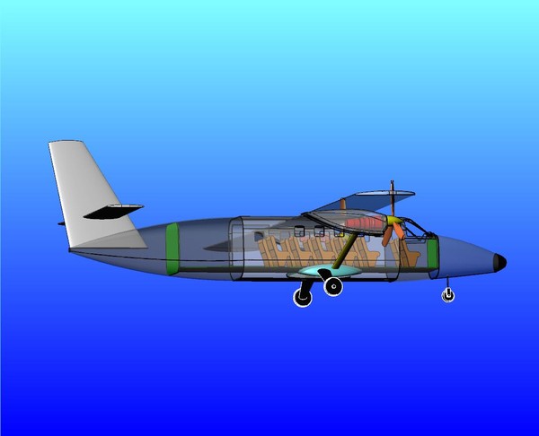 3ds max dehavilland dhc-6 turboprop - Twin Otter(Rev).sat or .dwg or .3dm by RodgerSaintJohn
